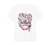 Suicide Squad Property of Joker T-Shirt, Femme Grandes Tailles, Blanc, 2X