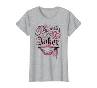 Suicide Squad Property of Joker T-Shirt, Femme, Gris Chiné, M
