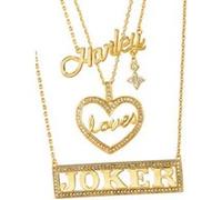 Pendentifs - NOBLE COLLECTION - Suicide Squad - Set de 3 - Métal - Coeur Loves - Harley et Joker