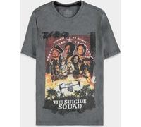 Suicide Squad T-Shirt - Squad Line Up Acid Wash (grau) L