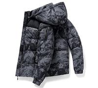 SUICRA Doudounes pour Hommes Cotton Jacket Autumn Winter Jackets Casual Clothing Thick Warm Outwear Camouflage Coat Male (Color : HX2308Black, Size : XL)