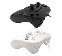 Suifaqi Verison Lot de 2 manettes classiques filaires pour console Nintendo Wii (blanc et noir)