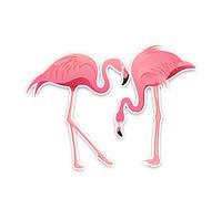 SUIFENG Autocollant de Voiture 13.3 X 9.7 Cm Belle Rose Flamants Roses Décor Autocollant De Voiture De Haute Qualité Graphique Personnalisé