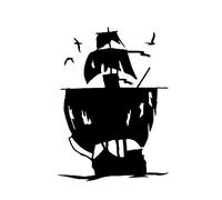 SUIFENG Stickers de voiture 10,7 x 14,9 cm Motif bateau pirate