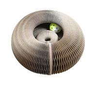 SuiHeill Jouet for Chat Magic Organ Griffoir for Chat Planche à gratter Ronde Ondulée Griffoir Jouets for Griffes Accessoires for Chat(with Ball)