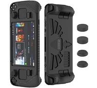 SUIHUOJI Coque de protection sur pied pour Steam Deck/Steam Deck OLED - Accessoires en silicone épais - Coque souple avec 2 paires de poignées de pouce - Protection complète pour Valve Stream Deck