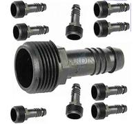 Suinga. 10 x embouts, 16 mm x 1 pouce mâle. Utilisé dans le tuyau Rain Bird SPX Flex pour placer les arroseurs et diffuseurs d'arrosage.