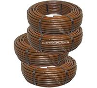 Suinga 400 m de tuyau d'irrigation goutte à goutte marron de 16 mm avec goutteurs intégrés tous les 35 cm. Épaisseur de 1 mm. Débit de 2,5 l/h.