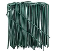 Suinga Agrafes pour Gazon Artificiel | Lot de 100 piquets de Fixation en métal galvanisé pour Filets | Clous résistants pour Jardins et terrasses | Ancrage pour Gazon Artificiel Vert