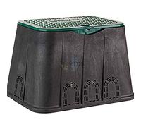 Suinga Archet d'arrosage 02674, noir, 480 x 350 x 310 mm, boîte d'arrosage pour 3-4 électrovannes ou accessoires, polyéthylène haute résistance