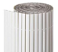 Suinga BRUYÈRE d'occultation Double Face 1,5 x 3 m, PVC Blanc, Offre Un Aspect Moderne, élégant et différent dans Votre Jardin ou sur Votre terrasse.