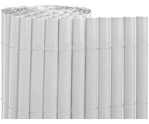 Suinga Canisse Synthétique PVC 1,5 x 5 m avec Cannes Entières blanche, Brise-Vue pour Jardins, Balcons et Clôtures