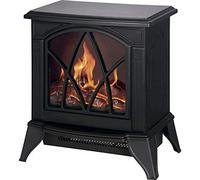 Suinga Cheminée Électrique 900W-1800W Effet de Flamme avec Deux Niveaux de Chaleur, 40x27x44 cm, Noir