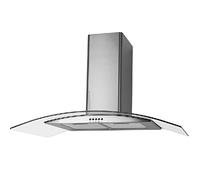 Suinga Cloche décorative verre moteur 100 W Classe énergétique B 2 filtres amovibles Dimensions 90 x 47 x 60,3 - 94,8 cm