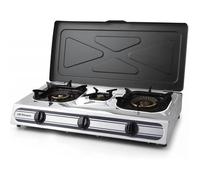Suinga - Cuisinière à gaz butane ou propane en acier inoxydable Orbegozo FO3510, intérieur et extérieur
