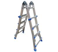 Suinga Échelle métallique multi-positions en aluminium 7+7 échelons. Hauteur maximale de travail 4,49 m