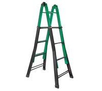 Suinga Échelle métallique multiposition télescopique 7+7 échelons. Hauteur maximale de travail 3,7 m