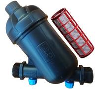 Suinga Filtre à maille 3/4" pour tuyau de 25 mm. Utilisé dans les installations d'arrosage et d'arrosage goutte à goutte. Filetage mâle 3/4" avec capacité filtrée de 120 mailles.