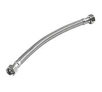 Suinga - Flexible de Plomberie 20cm, 3/8" Femelle x 3/8" Femelle | Tuyau en Acier Inoxydable Tressé pour Robinet et Bidet | Raccordement Sanitaire Haute Résistance et Étanchéité