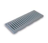 Suinga Grille d'évacuation de sol praticable 50 x 13 cm, fabriquée en polypropylène renforcé avec protection contre les rayons ultraviolets, gris