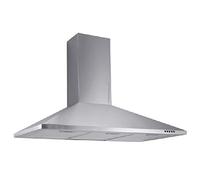 Suinga Hotte décorative INOX. Moteur 70 W. Classe énergétique D. 3 niveaux de puissance 3 filtres. Largeur 90 cm.