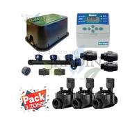Suinga - Kit Arrosage Automatique 3 zones pour arrosage pour controlateur électrique. Controlateur Hunter ELC401 + Electrovannes