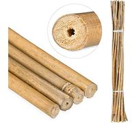 Suinga Lot de 10 Tuteur en Bambou 120 cm, 9-12 mm, Tubes en Bambou pour Plantes et Arbres, Baguettes de Bambou, Canne de Bambou, Tuteur, Tiges de Bambou, Supports pour Arbres