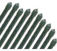 Suinga Lot de 10 Tuteur en Bambou plastifié 180 cm, 14-16 mm, Tubes en Bambou pour Plantes et Arbres, Baguettes de Bambou, Canne de Bambou