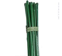 Suinga Lot de 25 Tuteur en Bambou plastifié 150 cm, 12-14 mm, Tubes en Bambou pour Plantes et Arbres, Baguettes de Bambou, Canne de Bambou