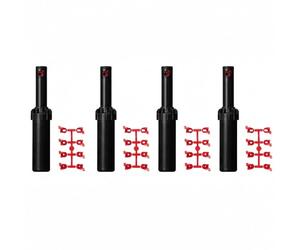 Suinga Lot de 4 Arroseur Hunter PGJ-04, Lot de 4 turbines d'arrosage 1/2" 4,3 à 11,6 m, Noir