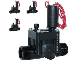 Suinga Lot de 4 électrovanne PGV-100 mm Hunter 1" 24 V filetage mâle compatible avec tout programmeur noir