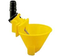 Suinga Lot de 5 abreuvoirs automatiques pour Poules et Perdrix, avec Connexion à réservoir et Fixation en Maille, Jaune