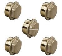 Suinga Lot de 5 bouchons en laiton mâle pour tuyau en polyéthylène (1 1/2")