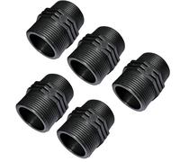 Suinga Lot de 5 Mamelon égal à raccord fileté en plastique - double filetage mâle/mâle - 1/2''x1/2'' - PN10 bars - Raccords à compression