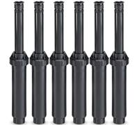 Suinga Lot de 6 arroseurs diffuseurs émergents 10 cm avec buse 4,5 m, arroseur de jardin pour arrosage automatique des jardins, pelouses et espaces verts