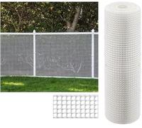 Suinga - Maille Plastique carré 2x2 cm, Blanc 1 x 5 m, clôture Artificiel pour terrasses, balcons ou Jardins