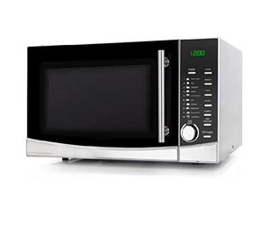 Suinga Micro-ondes 1000 W. Capacité 34 L. Grill 1300 W. Boîtier SILVER, poignée et façade INOX. 9 menus de cuisson automatique. Programme de décongélation.