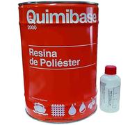 Suinga Résine de polyester 5 kg pour réparations + catalyseur peroxyde. Utile pour les réparations de voitures, piscines, réservoirs, nautiques et industriels