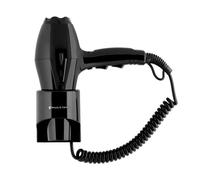 Suinga Seche Cheveux Professionnel 1800-2000W avec Support Mural | Sèche-Cheveux Mural | Seche-Cheveux d’Hôtel Compact | Mini Sèche-Cheveux Puissant avec Bouton de Sécurité | Sèche-Cheveux Noir