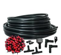 Suinga Système d'arrosage goutte à goutte pour jardin 100 mètres. Comprend un tuyau de 16 mm + 100 goutteurs + accessoires d'installation