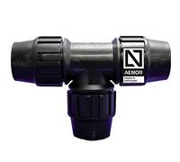 Suinga Te égal PE 25mm | Certifié AENOR | Plomberie, irrigation et travaux | Accessoire pour tuyau en polyéthylène noir
