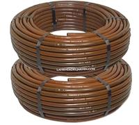 Suinga Tuyau d'arrosage goutte à goutte 16 mm 200m, Espacement de 33 cm entre les goutteurs, marron