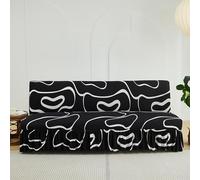 SUIOKPO Haute Élasticité Housse De Canapé sans Accoudoir Universel Antidérapant Housse Clic Clac avec Un Design De Jupe Extensible Extensible Imperméable,Style 3,M