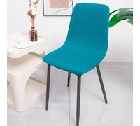 SUIOKPO Housse de Chaise Scandinaves, Extensible Housse de Chaise de Salle à Mange, Couverture de Chaise sans Accoudoirs pour Décoration de Salon Cuisine Maison,Peacock Blue,2 PCS