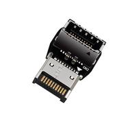 SUIOPPYUW Adaptateur USB 1 en façade, Type E, coudé à 90°, pour Carte mère PC. Solution compacte optimale. Convertisseur USB 3.1 à 90°.