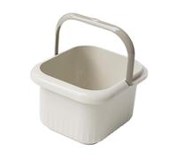 SUIOPPYUW Bassin de bain de pieds portable offrant une expérience massage pratique et relaxante pour les pieds fatigués. Bassin pour le bain Seau pour, Blanc, 21.5 x 25 x 23.5 cm