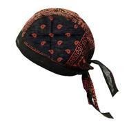 SUIOPPYUW Bonnet pirate à séchage, doux et respirant, léger et confortable, en coton durable qui évacue la transpiration. Taille homme, doublure de casque pour femme et, Orange et noir, M
