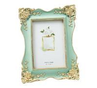 SUIOPPYUW Cadre en résine Vintage de Style européen, Ornement élégant pour Moments précieux, Cadre Photo, Portraits de Maison, Image Style européen, décoration la Maison, Bleu, 22.5x17cm