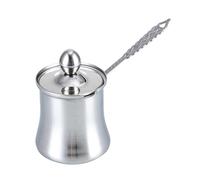 SUIOPPYUW Cafetière turque élégante en acier inoxydable avec bec verseur, idéale pour préparer de délicieuses sauces et autres gourmandises. Cafetière turque à long manche, 560 ml