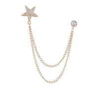 SUIOPPYUW Chaînes de collier à pampilles à la mode, accessoires de bijoux, cadeau, broche de Lion Unique pour hommes lors des anniversaires, broche pour hommes étoile cinq